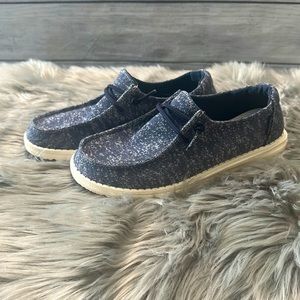 Hey Dude Wendy Stretch Folkstone Blue Size 6